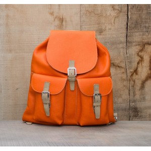 SAC A DOS CUIR ORANGE | Mont-Blanc